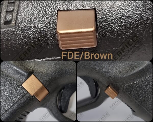 Serpico Performance® Gen 1-3 Aluminum Magazine Release Extended and Serrated - Image 4