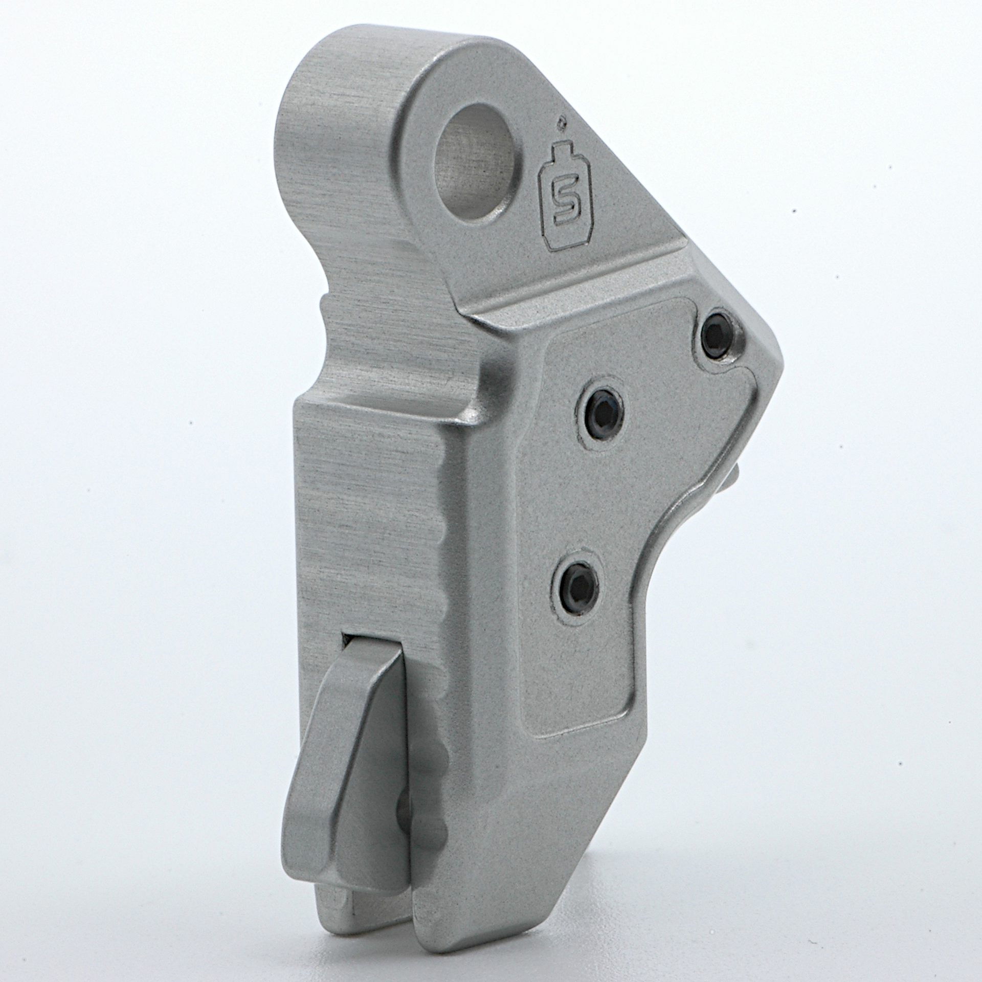 Serpico Performance STRYKE 5 Aluminum Flat Faced Trigger Shoe Matte Silver fits Glock Gen 5 - Image 4