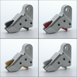 Serpico Performance STRYKE 5 Aluminum Flat Faced Trigger Shoe Matte Silver fits Glock Gen 5