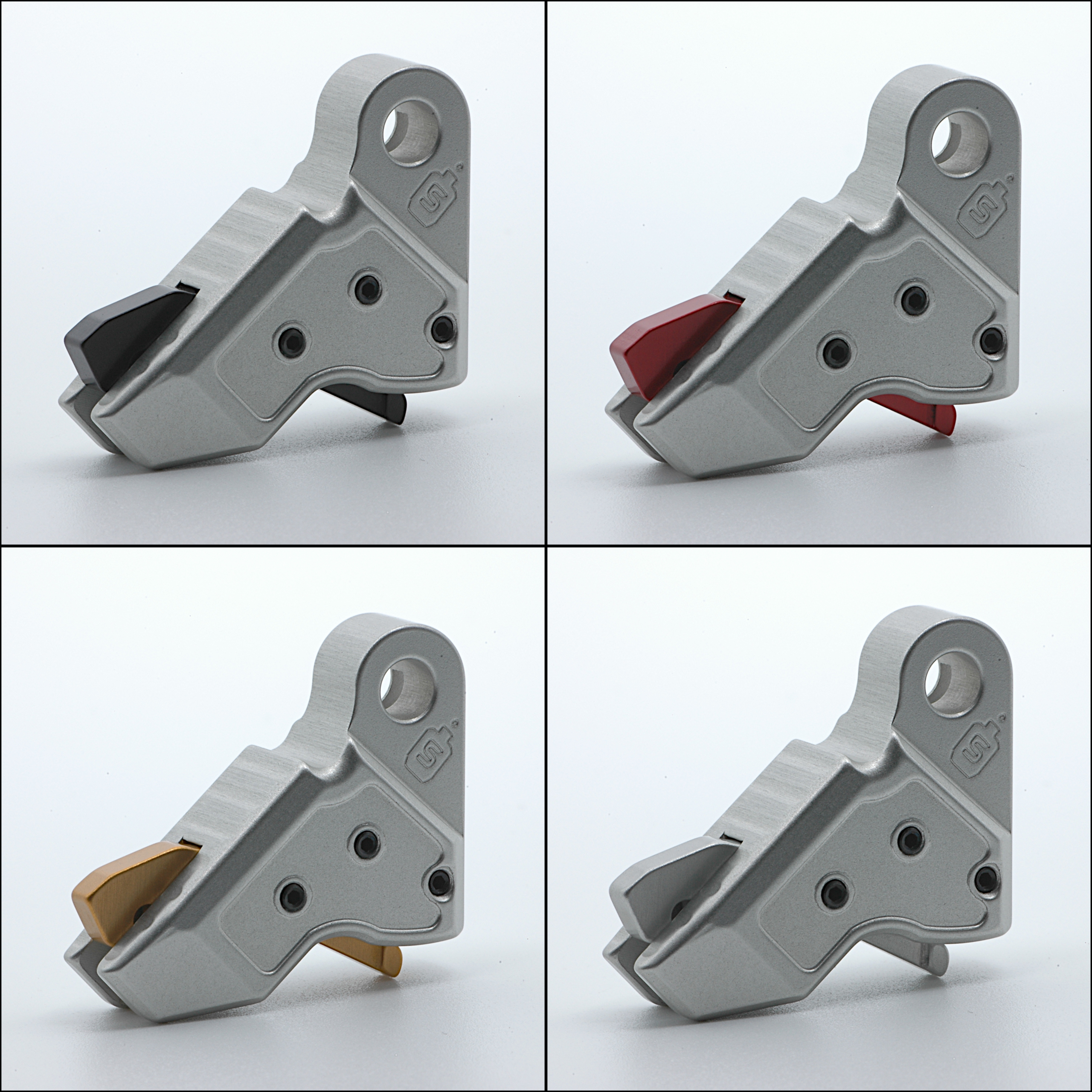 Serpico Performance STRYKE 5 Aluminum Flat Faced Trigger Shoe Matte Silver fits Glock Gen 5