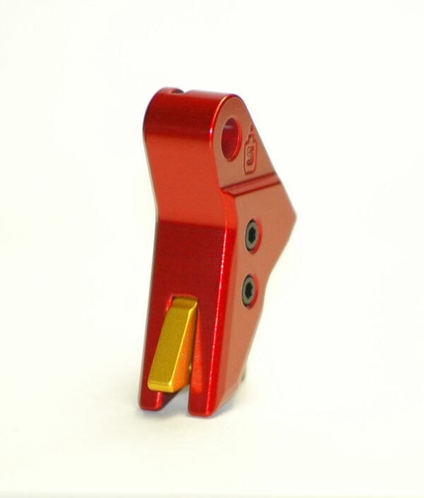 Serpico TANTO™ Gen 3-4 Aluminum Flat Faced Trigger Shoe Inferno Red fits Glock - Image 7