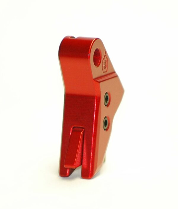 Serpico TANTO™ Gen 3-4 Aluminum Flat Faced Trigger Shoe Inferno Red fits Glock - Image 3