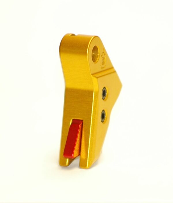 Serpico TANTO™ Gen 3-4 Aluminum Flat Faced Trigger Shoe Midas Gold fits Glock - Image 2