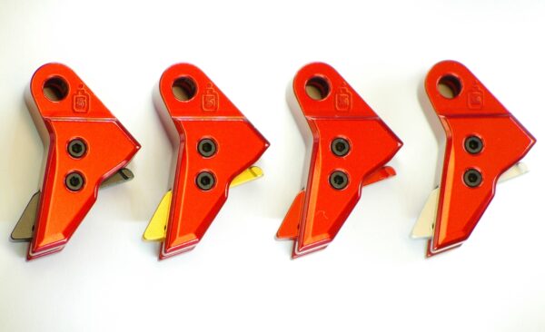 Serpico TANTO™ Gen 3-4 Aluminum Flat Faced Trigger Shoe Inferno Red fits Glock