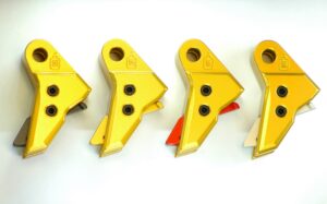 Serpico TANTO™ Gen 3-4 Aluminum Flat Faced Trigger Shoe Midas Gold fits Glock