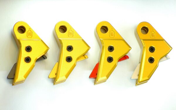 Serpico TANTO™ Gen 3-4 Aluminum Flat Faced Trigger Shoe Midas Gold fits Glock