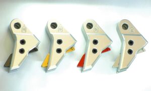 Serpico TANTO™ Gen 3-4 Aluminum Flat Faced Trigger Shoe Silver fits Glock