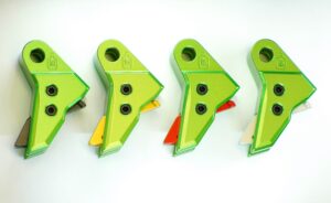 Serpico TANTO™ Gen 3-4 Aluminum Flat Faced Trigger Shoe Zombie Green fits Glock