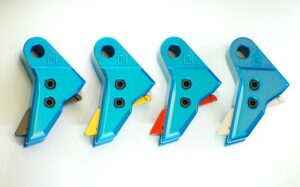Serpico TANTO™ Gen 3-4 Aluminum Flat Faced Trigger Shoe Cerulean Blue fits Glock