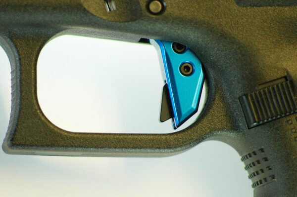 Serpico TANTO™ Gen 3-4 Aluminum Flat Faced Trigger Shoe Cerulean Blue fits Glock - Image 7