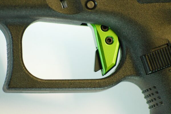 Serpico TANTO™ Gen 3-4 Aluminum Flat Faced Trigger Shoe Zombie Green fits Glock - Image 5