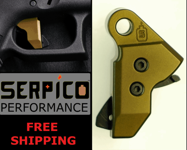 Serpico Performance STRYKOUT™ Gen 3-4 Trigger Shoe OD Green for Glock®